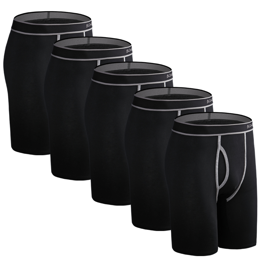5 pièces Boxer Long hommes Box - Boxer Brief Pack Cotton avis et prix